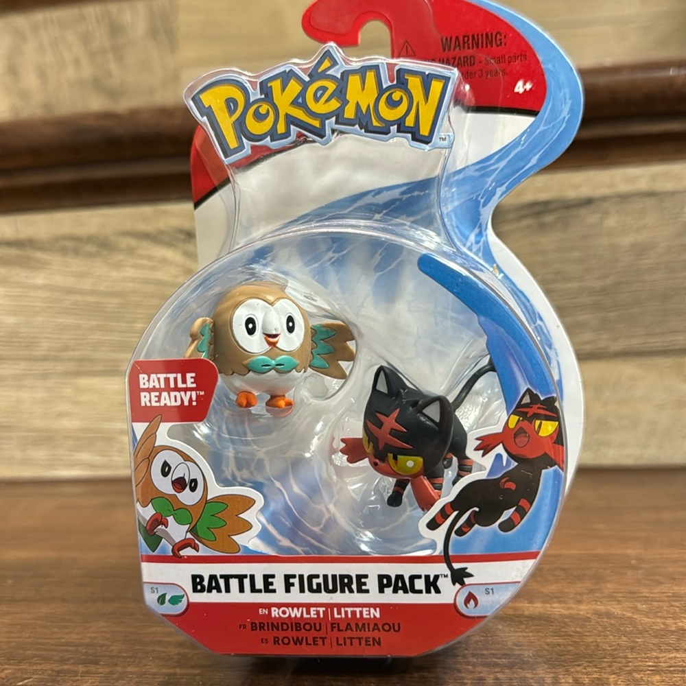Super Cute 🥰 Pokemon Rowlet Vs Litten Battle Figure Pack 2 Pack